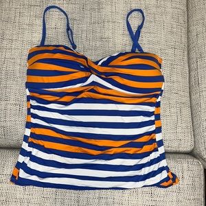 Tommy Bahama Striped Swim Tank Size Large EUC